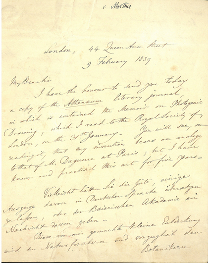 Talbots brev  1