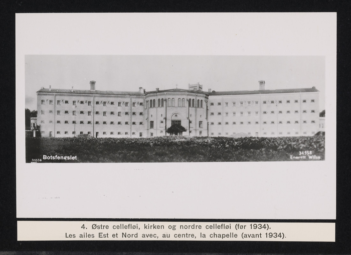 Anders Beer Wilse, Østre cellefløy, kirken og nordre cellefløy. Fotografier fra Botsfengselet i Oslo, NMFF.000146-4