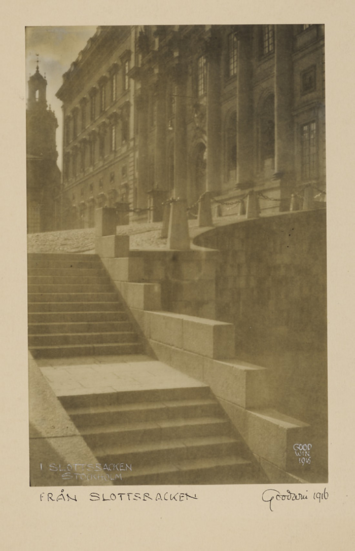 Henry Buergel Goodwin, Slottsbakken Stockholm, 1916, 23,5 x 15,5 cm, NMFF.003231