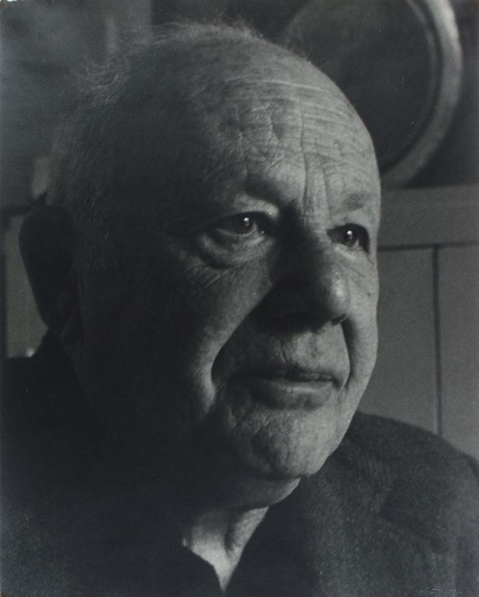 Lotte Jacobi: Paul Strand, 1963, sølvgelatin, NMFF.002487