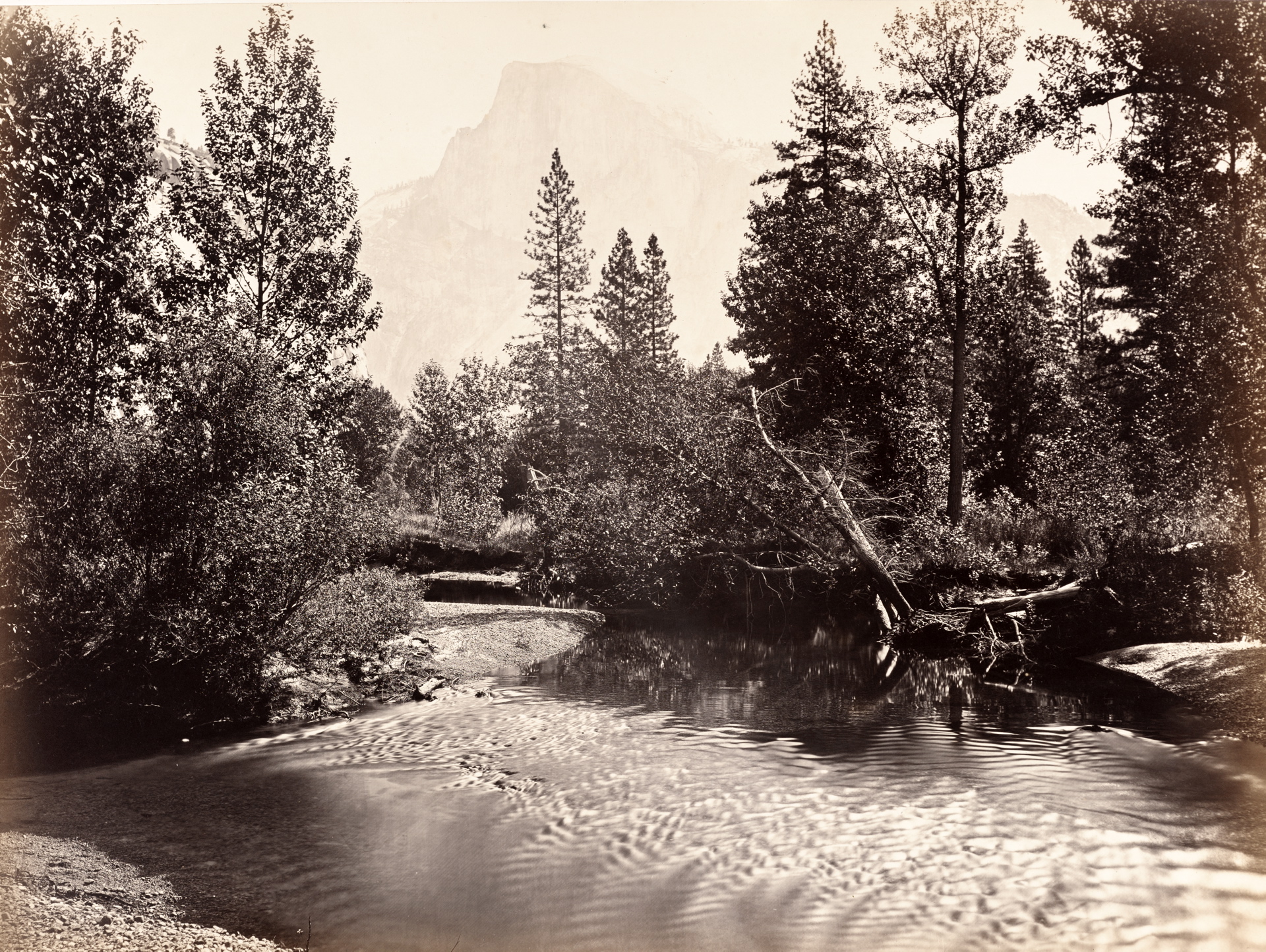 Carleton E. Watkins, Half Dome, Best Close View, Yosemite, 1865-66. Tilhører Preus museums samling.