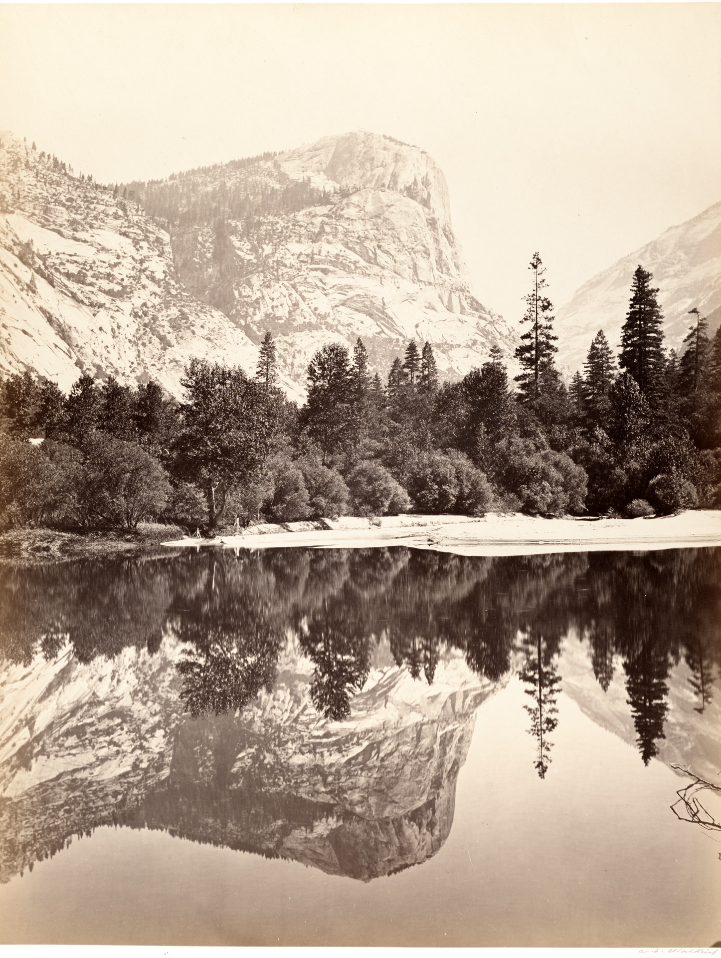 Carleton E. Watkins, Mirror Lake, 1861. Tilhører Preus museums samling.