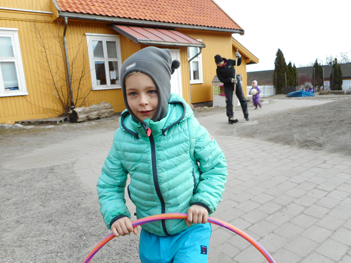 Det beste med barnehagen er vennene mine og Kristian er min beste venn.  Kristian vil jeg huske, så det bildet vil jeg ha.