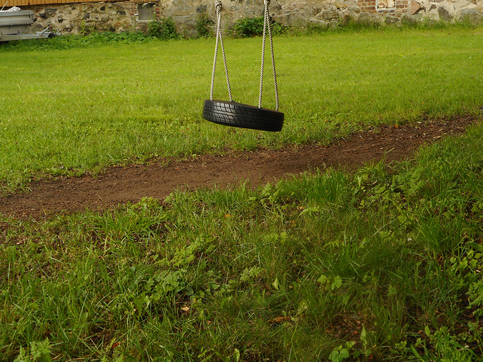 Huska ved Gamle Horten gård. Den er utenfor barnehagen