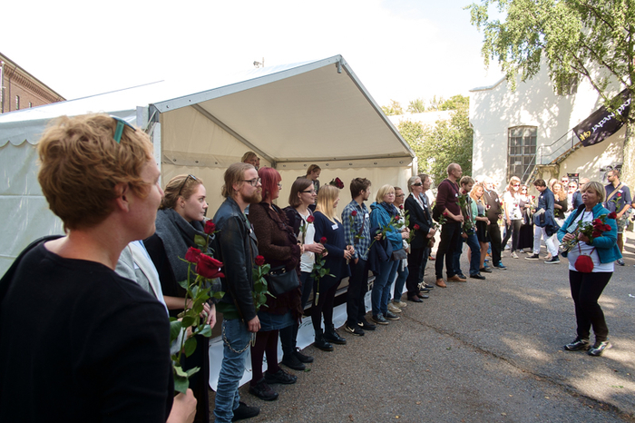 Alle de juryerte utstillerne fikk rose (foto: Andreas Harvik/Preus museum)